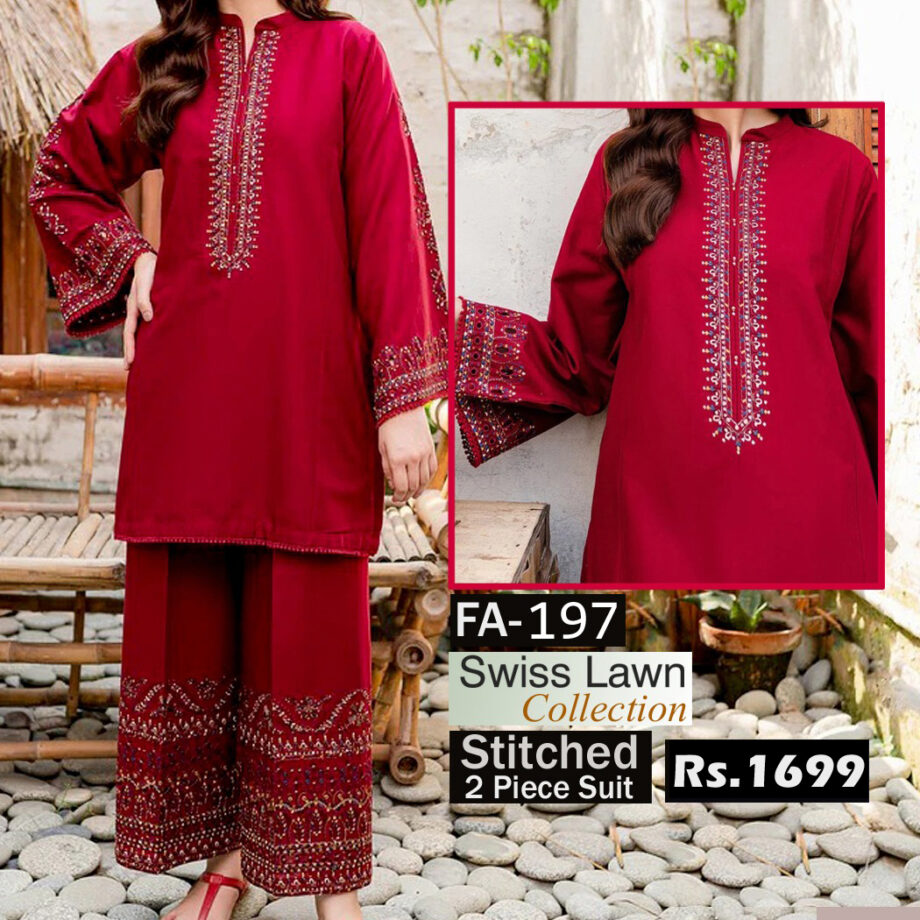 STITCHED 2 piece DRESS FA- 197