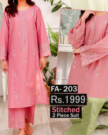 STITCHED 2 piece DRESS FA- 203